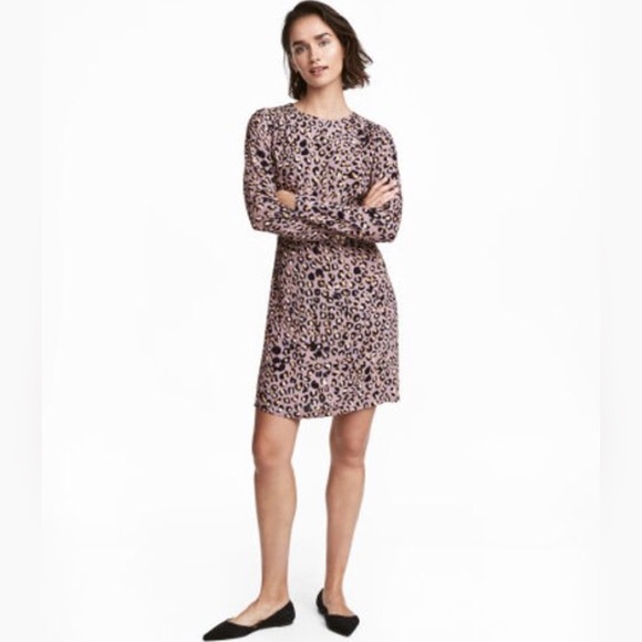 h&m cheetah print dress